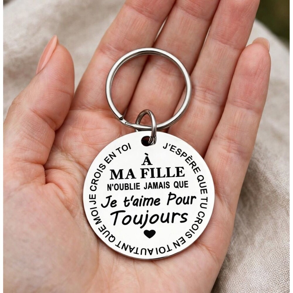 To My Daughter Never Forget I Love You Stainless Keychain Reminder Love Family